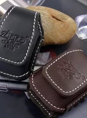 美国原装正品zipoo打火机专用皮套煤油打火机保护套芝宝配件牛皮
