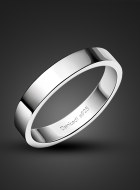 s925戒指6号银饰子女免费刻字