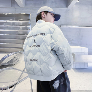 男童秋冬90白鸭绒轻薄棒球羽绒服2025新款儿童男孩冬季保暖外套潮