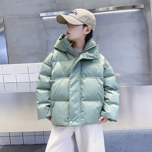 男童冬装潮牌免洗加厚面包羽绒服