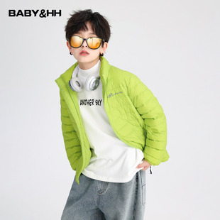 男童冬装多巴胺轻薄立领羽绒服2025新款学生儿童校服内胆保暖外套