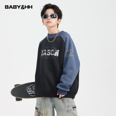 韩范一体绒半高领运动宽松卫衣潮