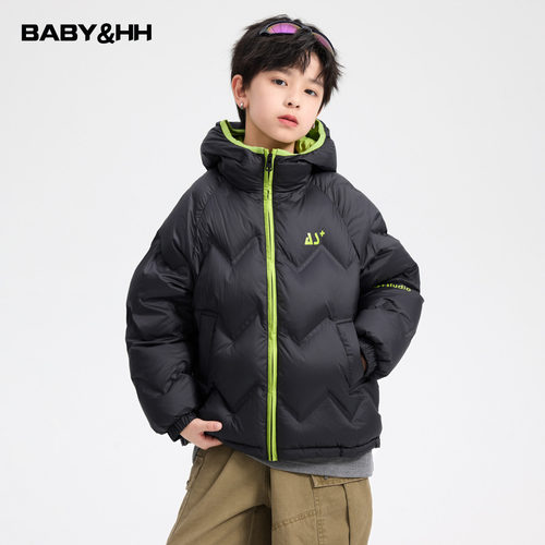 90安心绒户外防水撞色连帽羽绒服