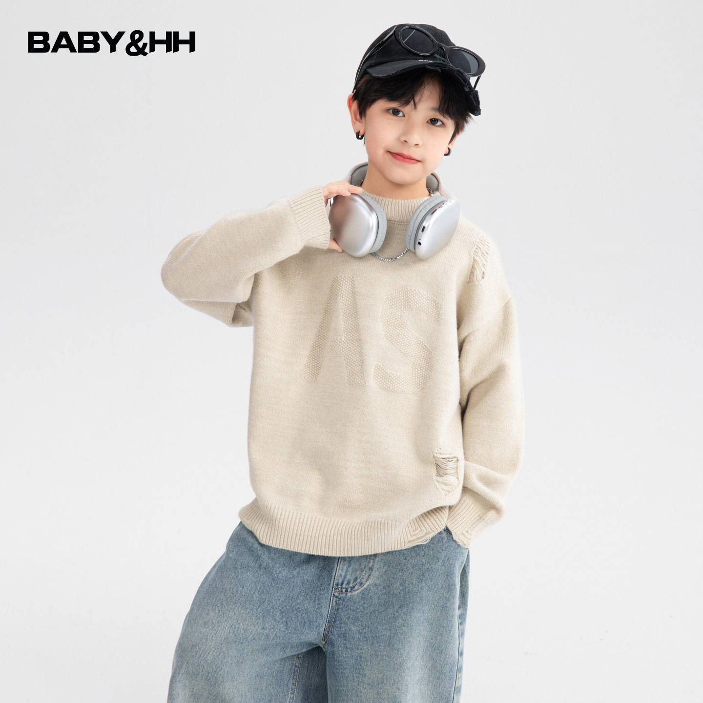 男童秋冬韩范破洞加厚半高领毛衣2025新款儿童冬季内搭针织衫上衣,童装/婴儿装/亲子装,毛衣/针织衫,淘宝优惠券,粉丝福利购,淘宝优惠卷