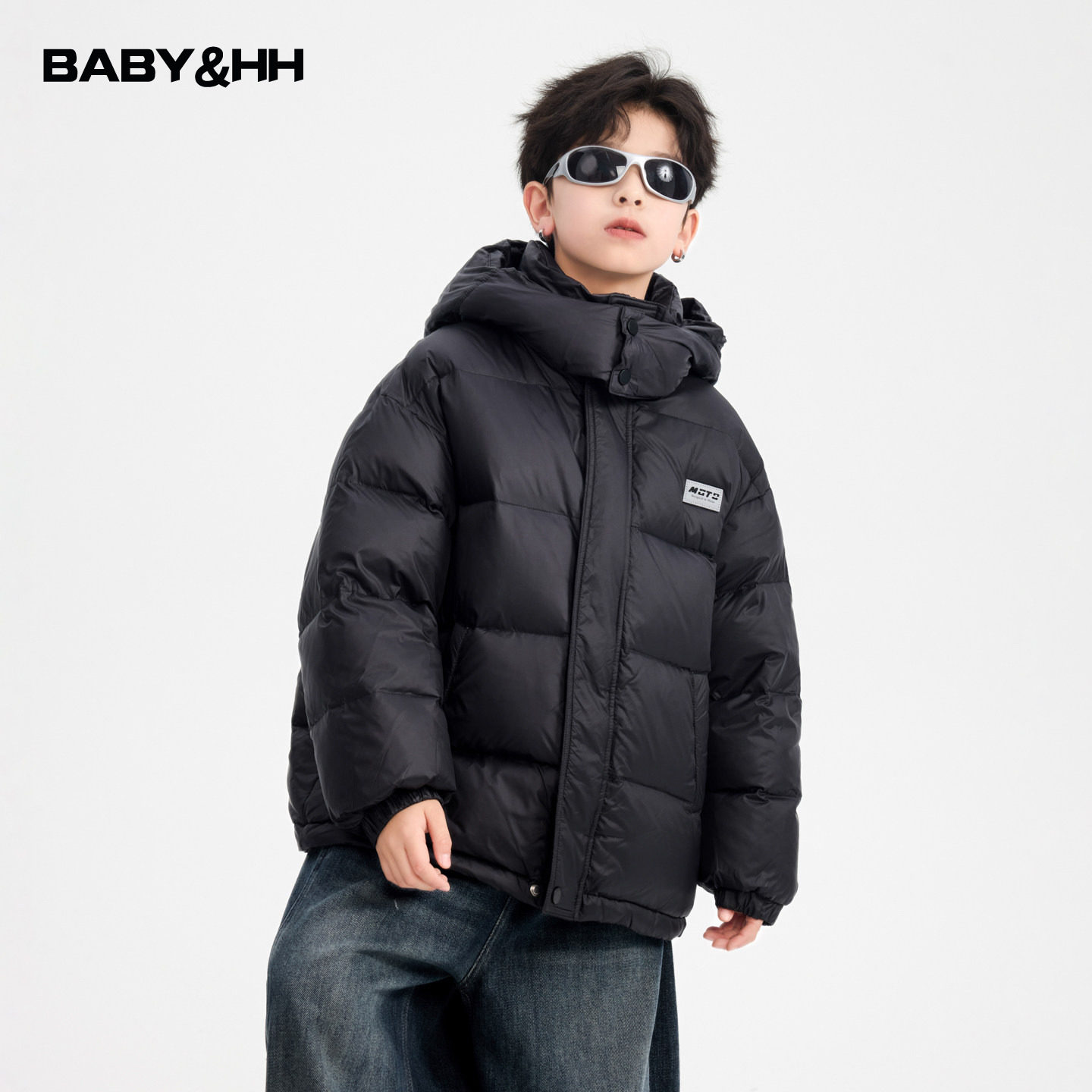 男童冬季潮酷黑色防水羽绒服2025新款青少年儿童免洗加厚防寒外套,童装/婴儿装/亲子装,羽绒服,淘宝优惠券,粉丝福利购,淘宝优惠卷