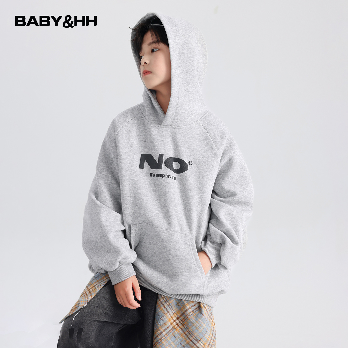 云感棉韩范运动宽松连帽街舞卫衣