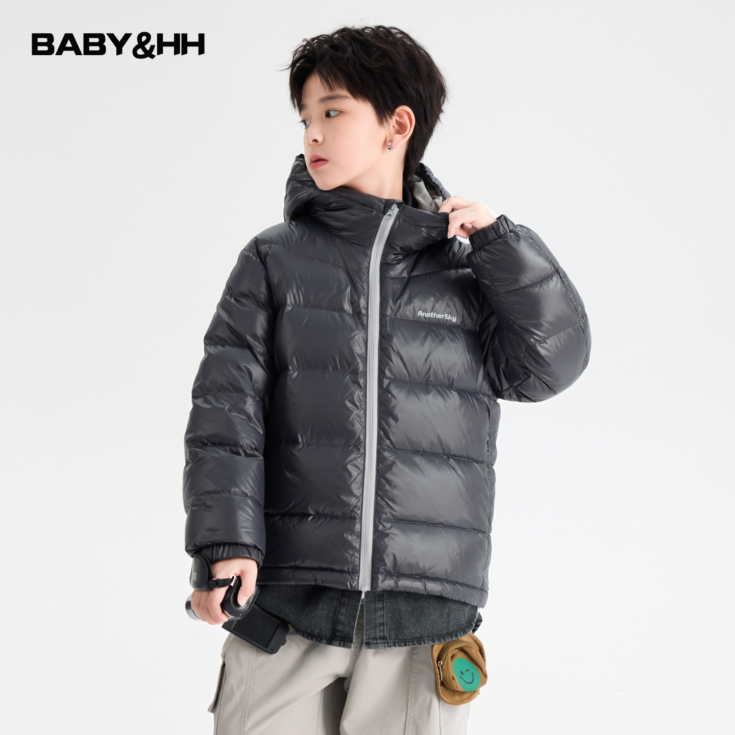 90白鸭绒户外防水短裤连帽羽绒服