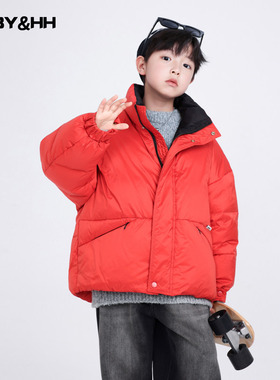 男童冬装红色新年高充绒羽绒服爆款2026新款儿童男孩加厚防寒外套