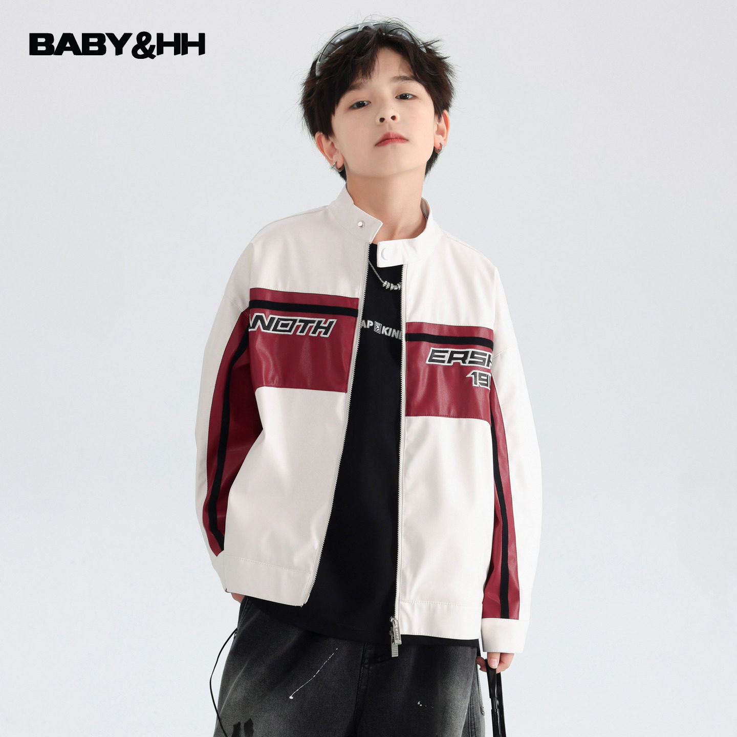 男大童春秋韩范机车风撞色皮衣外套2026新款儿童男孩防水运动夹克,童装/婴儿装/亲子装,普通外套,淘宝优惠券,粉丝福利购,淘宝优惠卷