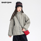 女童冬装 儿童女孩防风加厚夹棉外套 潮酷时髦运动棒球棉服2026新款