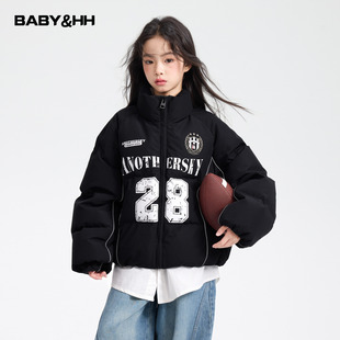 女童冬季机车风时髦滑雪防水羽绒服2025新款儿童女孩加厚防寒外套