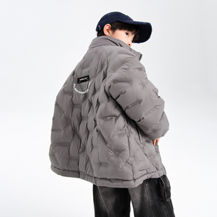 男童秋冬韩系短款轻薄羽绒服2025新款儿童男孩冬季防水免洗外套潮