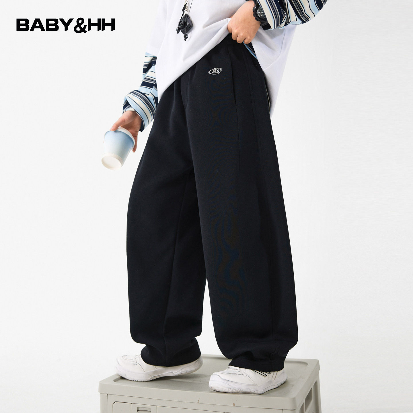 男童春秋酷帅黑色直筒运动卫裤2026新款中学生儿童宽松阔腿裤子潮,童装/婴儿装/亲子装,裤子,淘宝优惠券,粉丝福利购,淘宝优惠卷