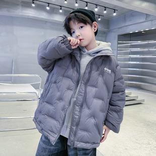男童秋冬韩系短款轻薄羽绒服2025新款儿童男孩冬季防水免洗外套潮
