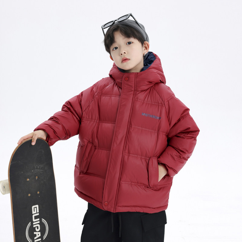 男童冬装红色撞色面包羽绒服2026新款儿童男孩冬季加厚防寒外套潮,童装/婴儿装/亲子装,羽绒服,淘宝优惠券,粉丝福利购,淘宝优惠卷