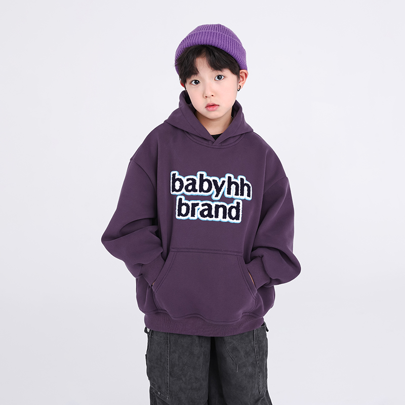 男童春秋款潮牌连帽运动宽松卫衣