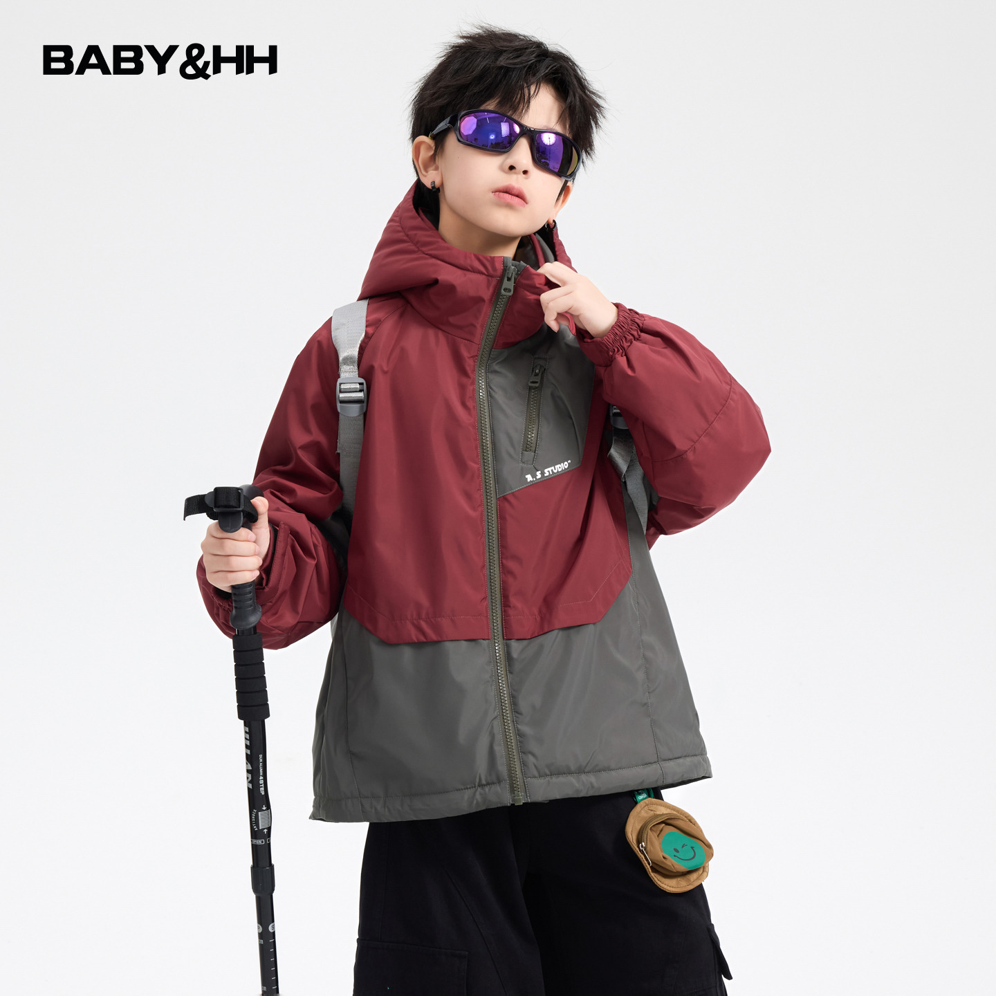 90白鸭绒撞色防水冲锋衣羽绒服潮