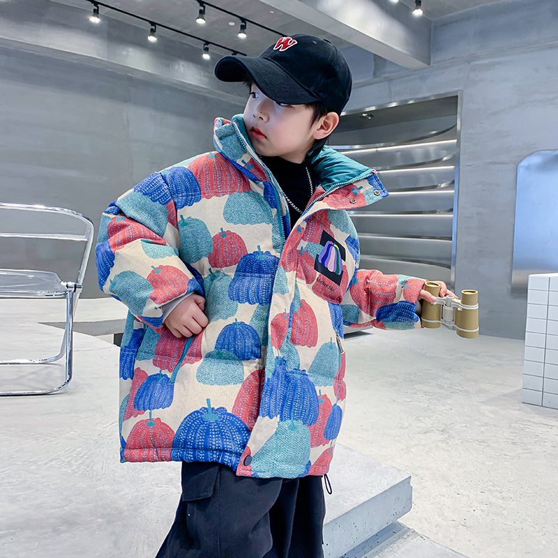 男童冬季潮牌短款加厚免洗羽绒服