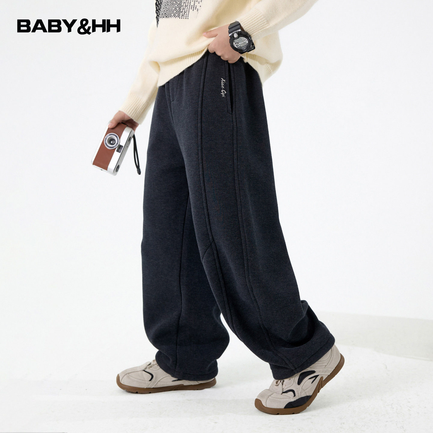 男童冬季韩范一体绒运动直筒卫裤2025新款儿童装加厚保暖阔腿裤子,童装/婴儿装/亲子装,裤子,淘宝优惠券,粉丝福利购,淘宝优惠卷