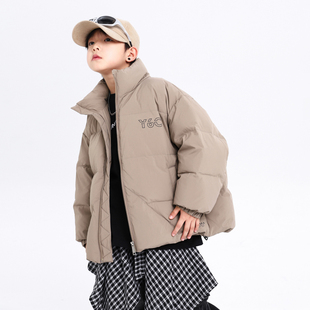 男童冬季韩系90白鸭绒羽绒服2025新款儿童男孩冬装加厚防寒外套潮