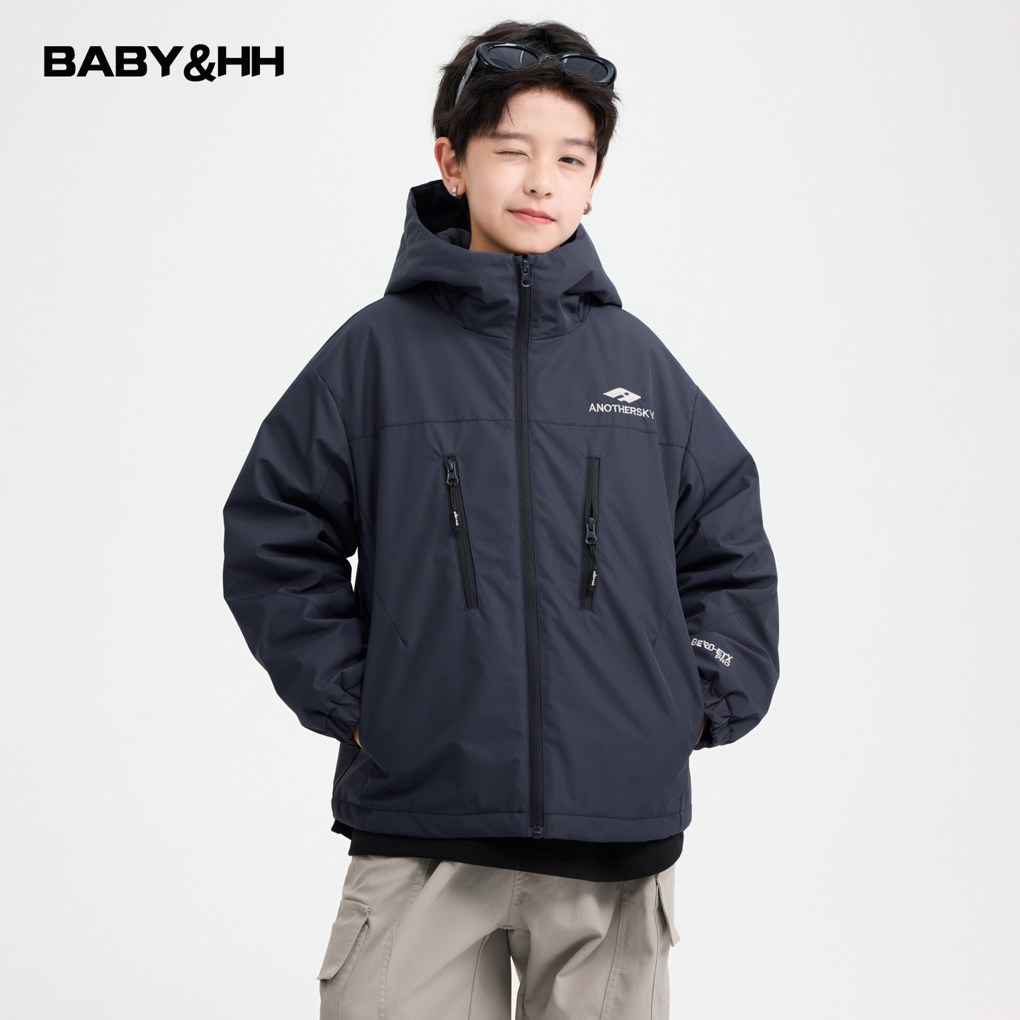 潮酷户外防水防风冲锋衣夹棉棉服