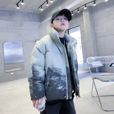 男童冬季短款加厚防水免洗羽绒服