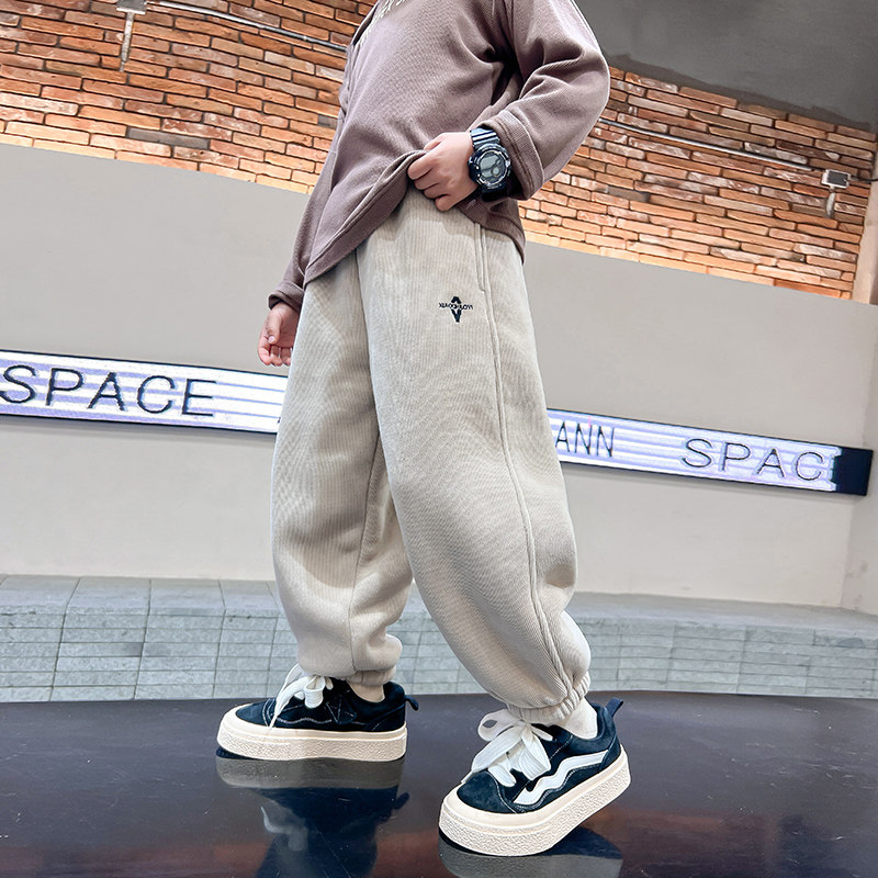 男大童秋冬季灯芯绒运动卫裤2025新款儿童帅气加厚羊羔绒保暖裤子,童装/婴儿装/亲子装,裤子,淘宝优惠券,粉丝福利购,淘宝优惠卷