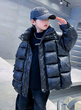 男童冬季加厚短款防风免洗羽绒服