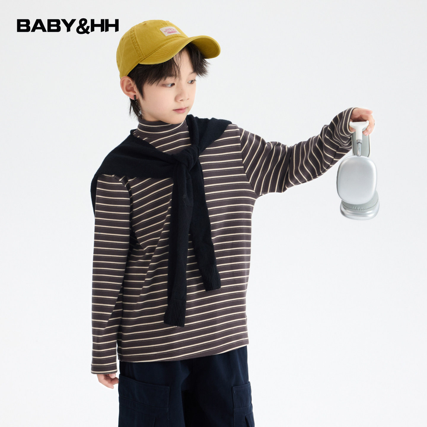 男大童秋冬季韩范条纹半高领德绒打底衫2025新款儿童保暖长袖t恤,童装/婴儿装/亲子装,T恤,淘宝优惠券,粉丝福利购,淘宝优惠卷