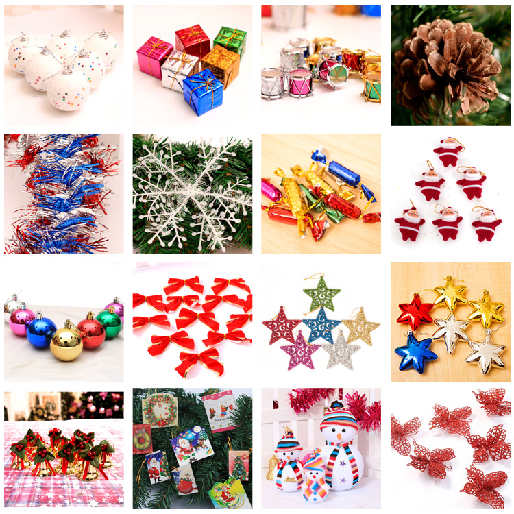 华驰圣诞圣诞树挂件松果雪花挂饰