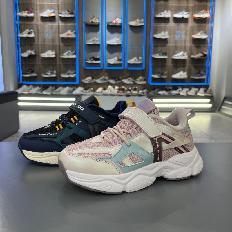 2022冬季新款小总统慢跑鞋专柜正品防滑休闲魔术贴儿童男女小孩鞋