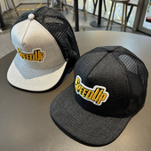 夏季 嘻哈帽子男女通用网眼款 平沿帽遮阳防晒透气板帽大头围棒球帽