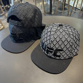 帽子春秋嘻哈帽街舞潮流大头围棒球帽夏季 平沿帽男款 痞帅美式 板帽