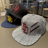 平沿帽子男春秋美式 复古嘻哈帽大头围硬顶加深宽檐棒球帽夏天板帽