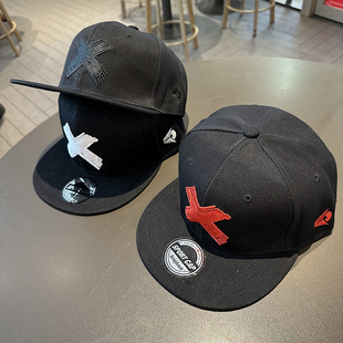 嘻哈帽夏季 街头韩版 青年学生棒球帽女情侣板帽 春秋款 平沿帽子男士