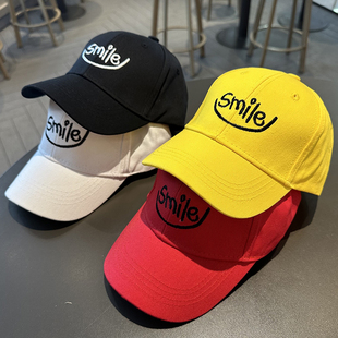 儿童棒球帽男女童春夏薄款防晒遮阳帽小学生出游红色鸭舌帽小黄帽