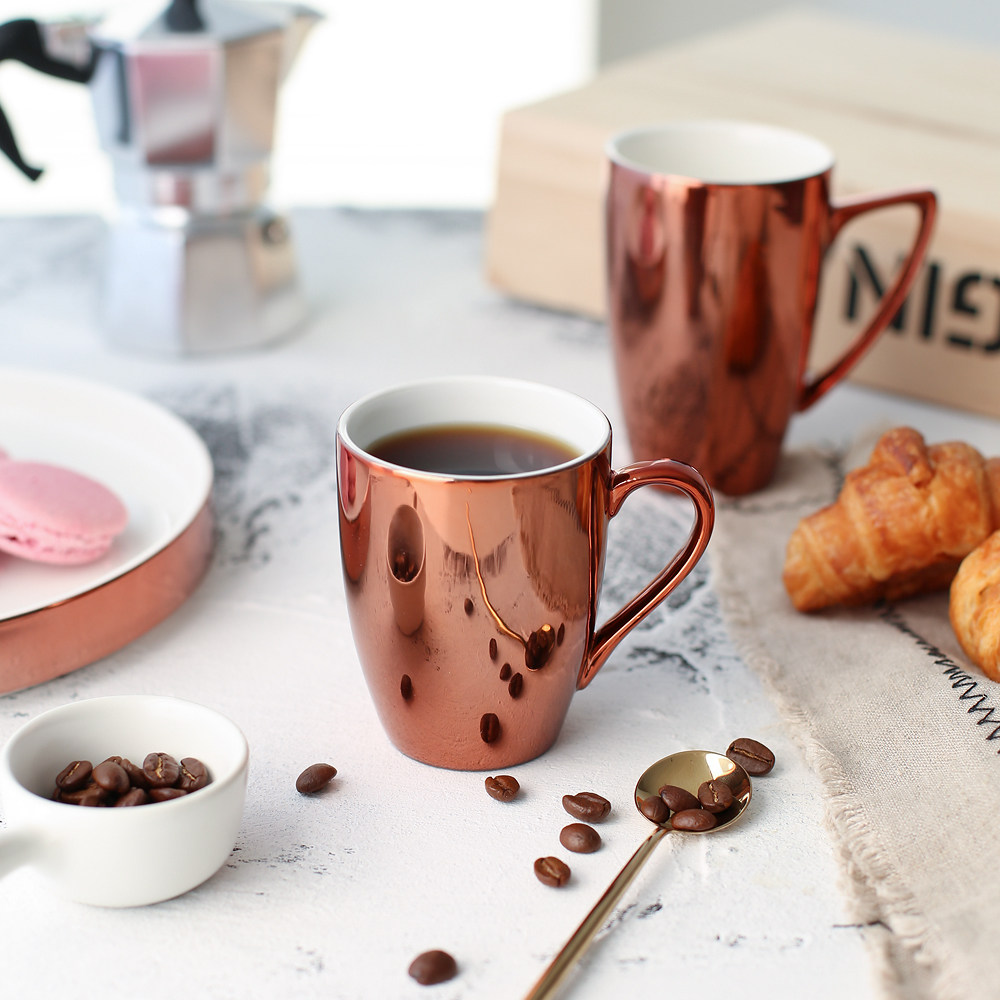 Northern Europe Rose Gold ceramics Mug Afternoon Tea Breakfast Cup Espresso concentrate ins Mugin the Tableware , Coffee , Mug  category - from Buy2taobao.com to provide professional Taobao agent buy service