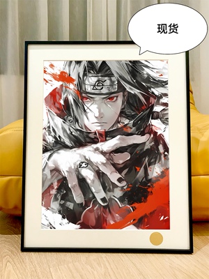 星空 水墨鼬火影忍者鸣人宇智波鼬写轮眼晓组织暗部Itachi装饰画