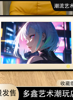 星空 回眸露西Lucy赛博朋克边缘行者Cyberpunk马丁内斯动漫装饰画