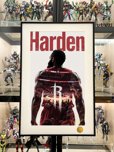 星空《哈登背影》James Harden火箭队大胡子NBA登哥装饰画