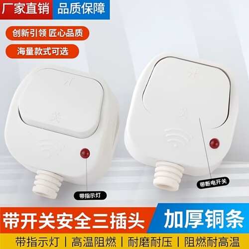 带开关10A指示灯带灯插头