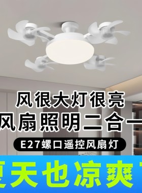 无人机E27螺口LED静音风扇灯