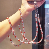 彩色满钻手机挂绳结实耐用女长款 户外便携出行斜挎防丢摔挂件饰品