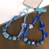 手工编织手机链卡通串珠挂件结实耐用女士短款 便携防丢摔挂绳饰品