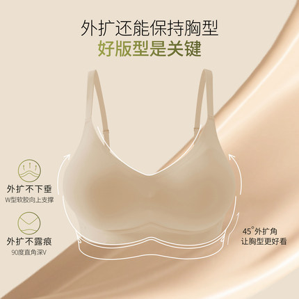 【不贵但很贵气】蜜桃杯漫画外扩小胸显大舒适无钢圈无痕内衣文胸