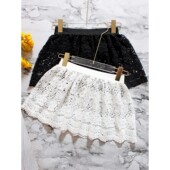 白色毛衣小屁帘神器叠穿遮屁股打底裙秋冬蕾丝花边短裙假下摆韩版