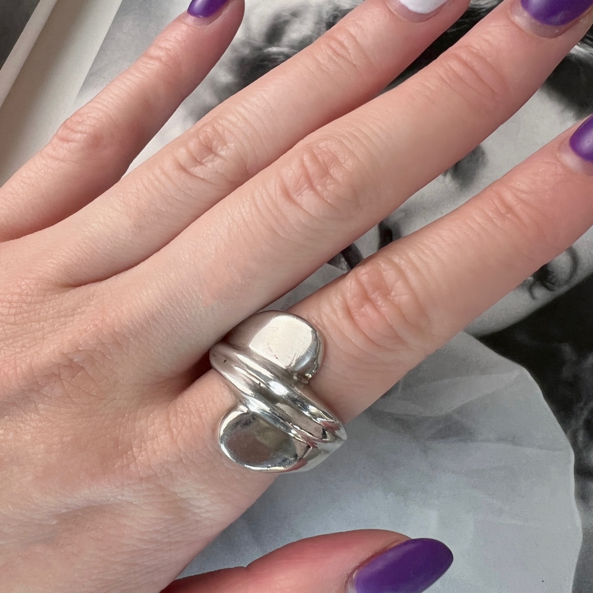 925纯银戒指欧美设计师银饰vintage古董首饰中古饰品百搭21号戒指