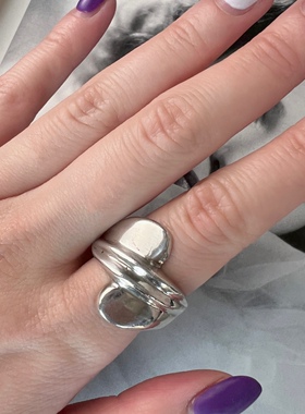 925纯银戒指欧美设计师银饰vintage古董首饰中古饰品百搭21号戒指