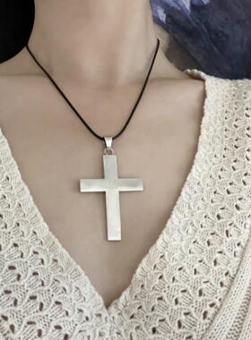 925纯银十字架吊坠古董首饰中古