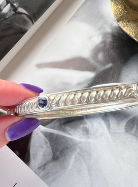 欧美纯银紫水晶手镯925